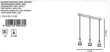 Подвесной светильник Eglo Fabiana 90575 - Схема