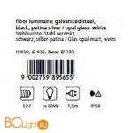 Садово-парковый фонарь Eglo Ferroterra 89565 - Схема