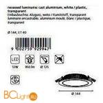 Встраиваемый спот (точечный светильник) Eglo Fueva 92994 - Схема