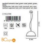 Подвесной светильник Eglo Gaetano 92953 - Схема
