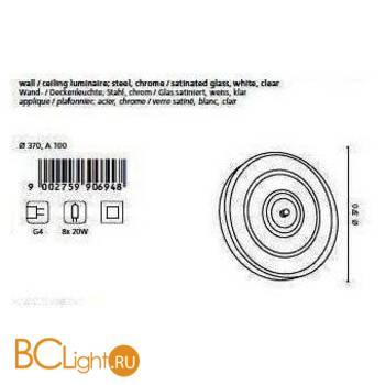 Настенно-потолочный светильник Eglo Genua1 90694 - Схема