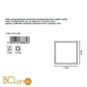 Настенно-потолочный светильник Eglo Idun 88889 - Схема