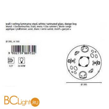 Настенно-потолочный светильник Eglo Junior2 88972 - Схема