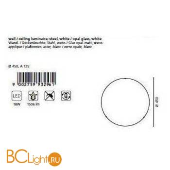 Настенно-потолочный светильник Eglo Led Ella 93296 - Схема