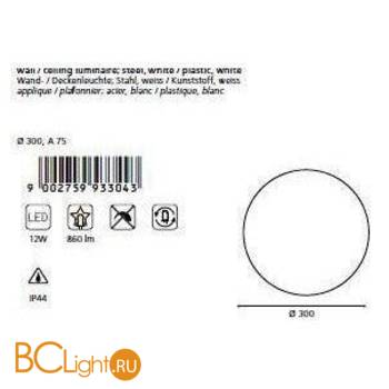 Настенно-потолочный светильник Eglo Led Giron 93106 - Схема