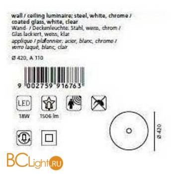 Настенно-потолочный светильник Eglo Led Nube 91676 - Схема