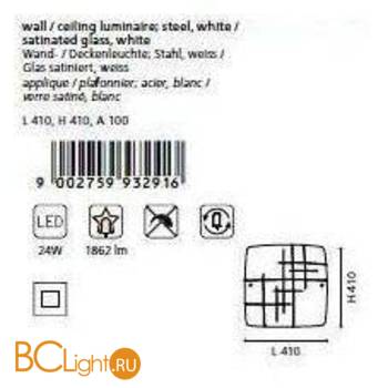 Настенно-потолочный светильник Eglo Led Raya 93291 - Схема