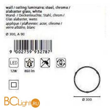 Настенно-потолочный светильник Eglo Led Salome 93278 - Схема