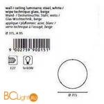 Настенно-потолочный светильник Eglo Malva 90015 - Схема