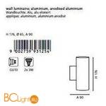 Бра Eglo Ono1 93125 - Схема