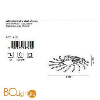 Настенно-потолочный светильник Eglo Rivera 89742 - Схема