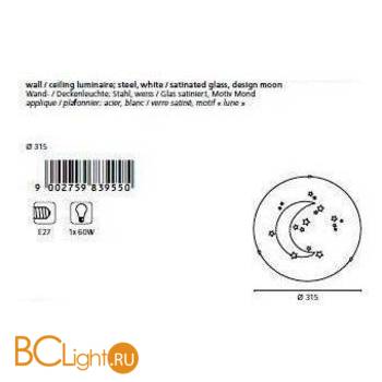Настенно-потолочный светильник Eglo Speedy 83955 - Схема