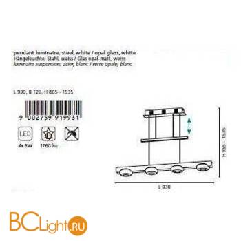 Подвесной светильник Eglo Tempio 91993 - Схема