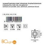 Встраиваемый спот (точечный светильник) Eglo Terni 90054 - Схема