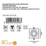 Встраиваемый спот (точечный светильник) Eglo Terni1 93153 - Схема