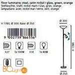 Торшер Eglo Up4 86655 - Схема