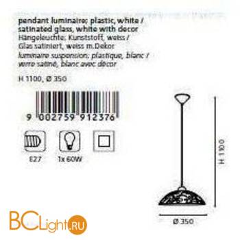 Подвесной светильник Eglo Vetro 91237 - Схема