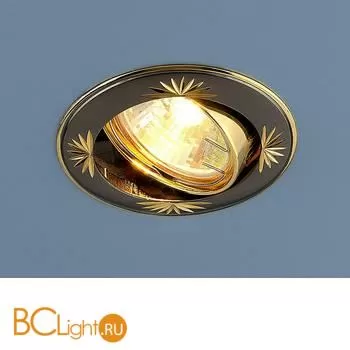 Встраиваемый светильник Elektrostandard 104A MR16 GU/GD черный/золото a031462