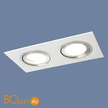 Встраиваемый светильник Elektrostandard 1051/2 WH белый a035244 - Фото 0