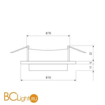 Встраиваемый светильник Elektrostandard 116 MR16 белый/черный a053345 - Фото 3