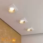 Встраиваемый светильник Elektrostandard 116 MR16 золото/белый a053346 - Фото 0