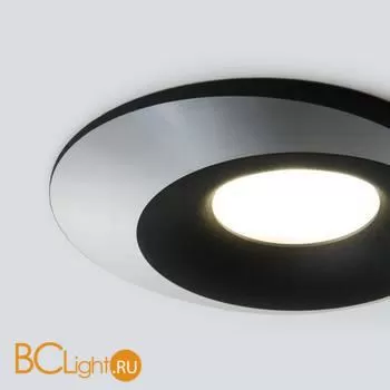 Встраиваемый светильник Elektrostandard 124 MR16 черный/серебро a053358 - Фото 1