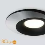 Встраиваемый светильник Elektrostandard 124 MR16 черный/серебро a053358 - Фото 1