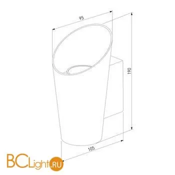 Бра Elektrostandard 1539 TECHNO LED 1539 TECHNO LED серый a053449 - Фото 1