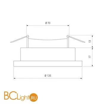 Встраиваемый светильник Elektrostandard 2198 MR16 CL/GD прозрачный/золото a037233 - Фото 2