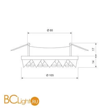 Встраиваемый светильник Elektrostandard 2209 MR16 Matt Ice матовый лед a039672 - Фото 2