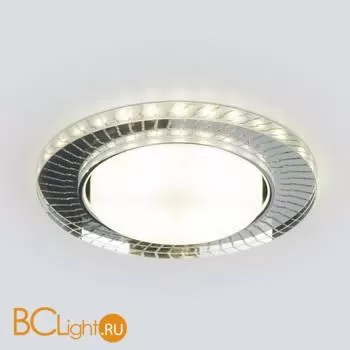 Встраиваемый светильник Elektrostandard 3033 GX53 CL/SL прозрачный/серебро a045484