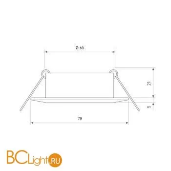 Встраиваемый светильник Elektrostandard 5106 сатин. серебро/черный a030739 - Фото 0