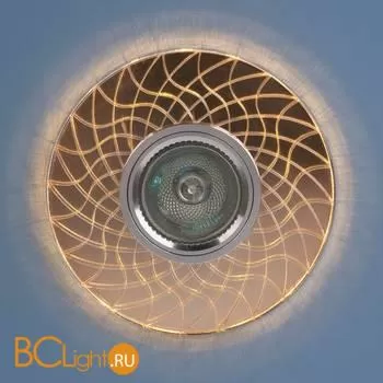 Встраиваемый светильник Elektrostandard 8091 MR16 SL/GD зеркальный/золотой a037514 - Фото 2