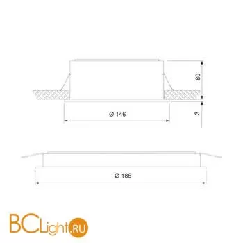 Встраиваемый светильник Elektrostandard 9923 LED 20W 4200K белый/черный a052482 - Фото 3