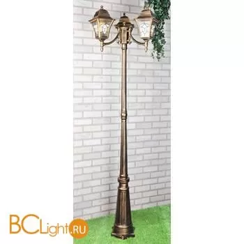 Садово-парковый фонарь Elektrostandard Altair Altair F/3 черное золото a025024 - Фото 0