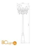 Садово-парковый фонарь Elektrostandard Altair Altair F/3 черное золото a025024 - Фото 2