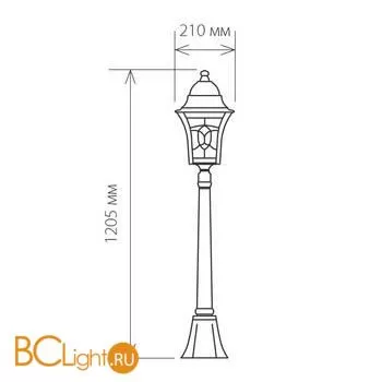 Садово-парковый фонарь Elektrostandard Altair Altair F черное золото a025022 - Фото 2