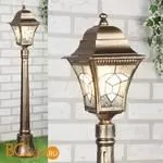 Садово-парковый фонарь Elektrostandard Altair Altair F черное золото a025022 - Фото 1