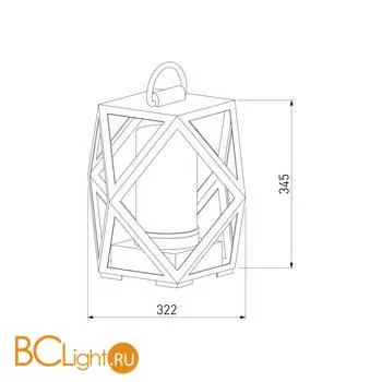 Садово-парковый фонарь Elektrostandard Ambra 35133/S черный a056234 - Фото 2