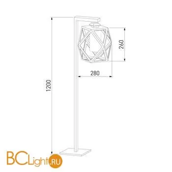 Садово-парковый фонарь Elektrostandard Ambra 35133/F черный a056235 - Фото 2