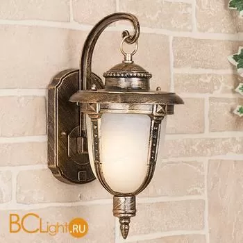 Уличный настенный светильник Elektrostandard Atlas D GLYF-2010D черное золото - Фото 0