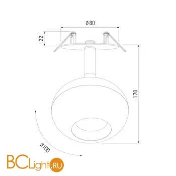 Встраиваемый светильник Elektrostandard Ball 9926 LED a053737 - Фото 5