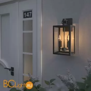 Уличный настенный светильник Elektrostandard Candle 35150/D черный a058260 - Фото 1