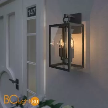 Уличный настенный светильник Elektrostandard Candle 35150/D черный a058260 - Фото 2