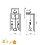 Уличный настенный светильник Elektrostandard Candle 35150/D черный a058260 - Фото 3
