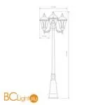 Садово-парковый фонарь Elektrostandard Capella Capella F/3 черное золото a025017 - Фото 2