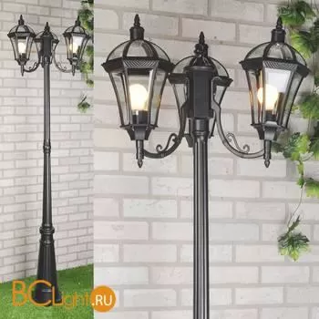 Садово-парковый фонарь Elektrostandard Capella Capella F/3 черный a025016 - Фото 1