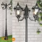 Садово-парковый фонарь Elektrostandard Capella Capella F/3 черный a025016 - Фото 1