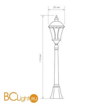 Садово-парковый фонарь Elektrostandard Capella Capella F черный a025015 - Фото 2