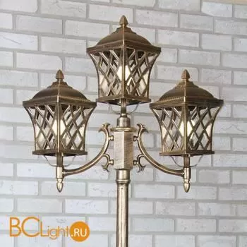 Фонарный столб Elektrostandard Cassiopeya Cassiopeya F/3 черное золото a025298 - Фото 0